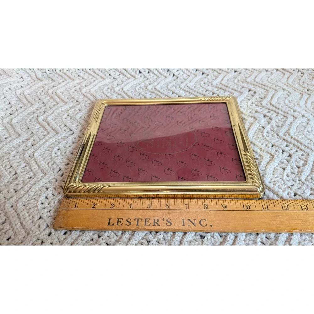 Fetco International Solid Brass 8x10 Photo Frame Gold Hand Polished Vintage